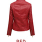 Women's Trendy Slim Pu Leather Winter Jacket