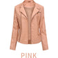 Women's Trendy Slim Pu Leather Winter Jacket