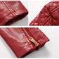 Women's Trendy Slim Pu Leather Winter Jacket