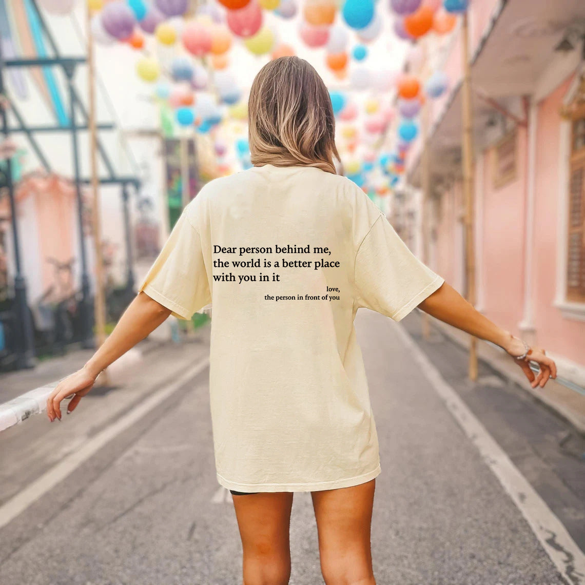 2023 New Fashion Womens Letter T-Shirt Round Neck Short Sleeve Slogan Tee Top