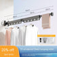 Suction Cup Folding Clothes Hanger Indoor Home Balcony Aluminum Retractable Drying Rack No Punching Folding Clothes Hanger