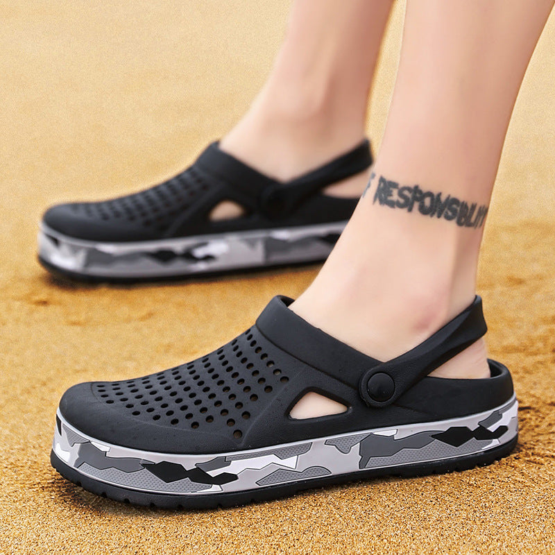 Summer Sandals With Baotou Non-Slip Slippers Thick-Soled Beach Shoes Outside The Hole Shoes