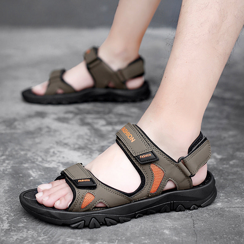 Velcro Sandals Men Summer Breathable Beach Shoes