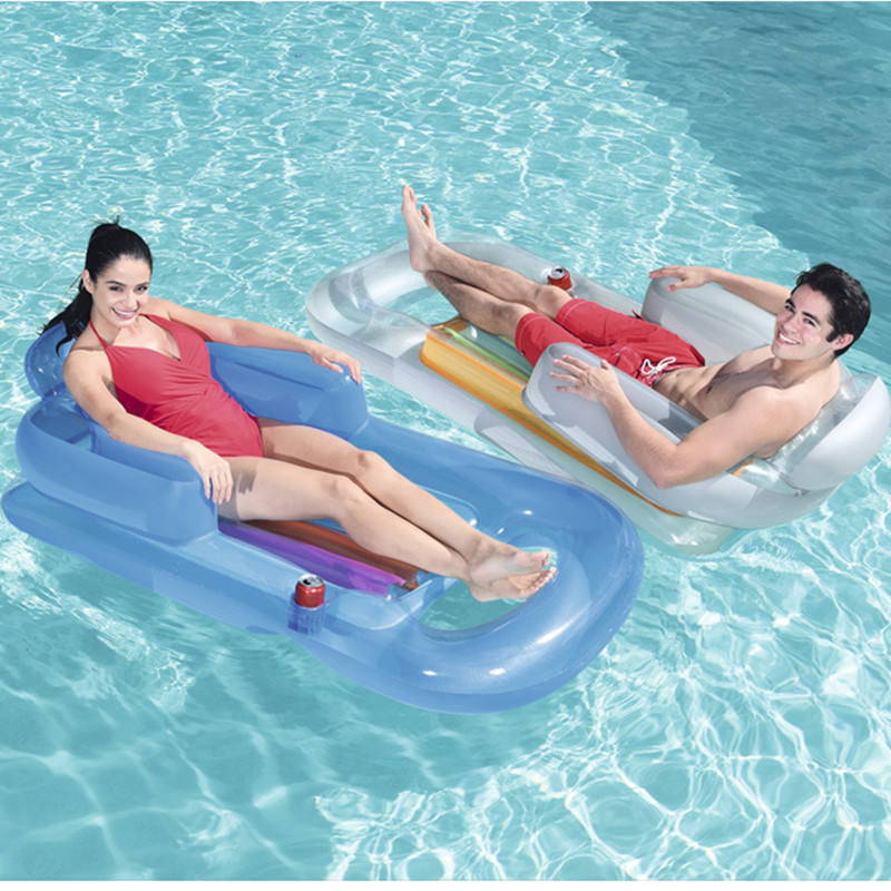 Summer Inflatable Folding Floating Row Chair With Armrests Floating Bed Swimming Pool Inflatable Hammock For Swimming Party