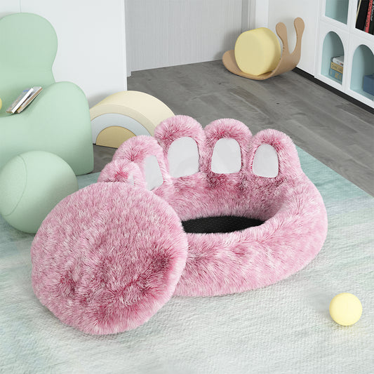 Long Plush Cat Bed Warm Winter Pet Items Cozy Kitten Cushion Cat House Calm Super Soft Small Dog Mat Washable Cave Cats Beds