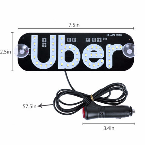 Car LED Indicator Light With  Cigarette Lighter Instrument Light Taxi Uber TAXI Empty Car