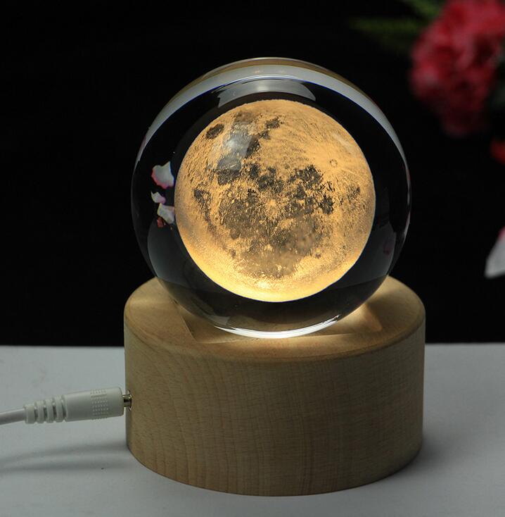 Moon Crystal Ball 3D Laser Home Decoration Accessories