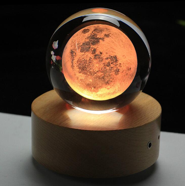 Moon Crystal Ball 3D Laser Home Decoration Accessories