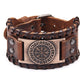 Men's wide leather bracelet