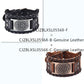 Men's wide leather bracelet