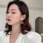 Pearl Earrings Temperament Super Fairy Crystal Net Red Earrings Design Leaf Earrings
