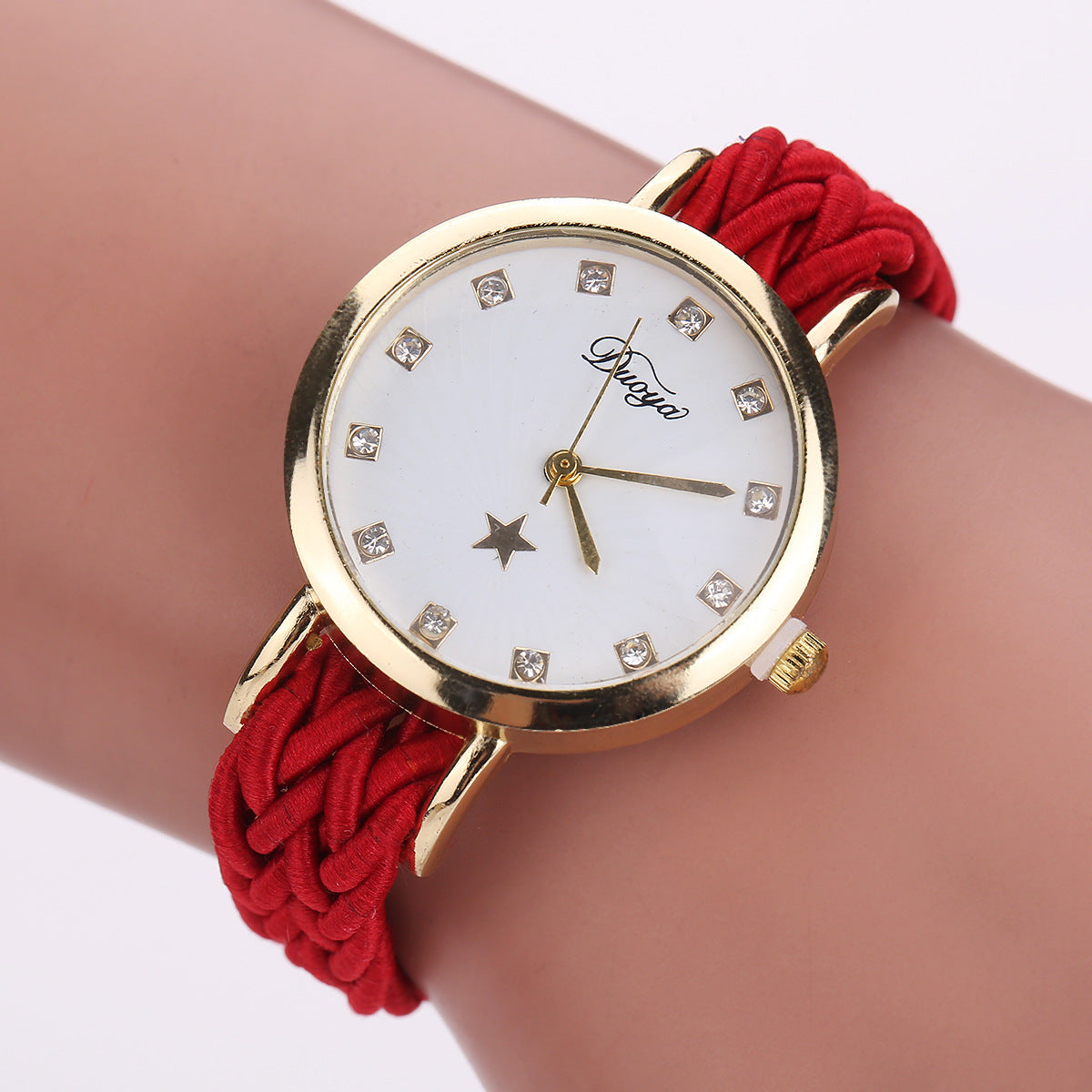 New multicolor woven ladies watch