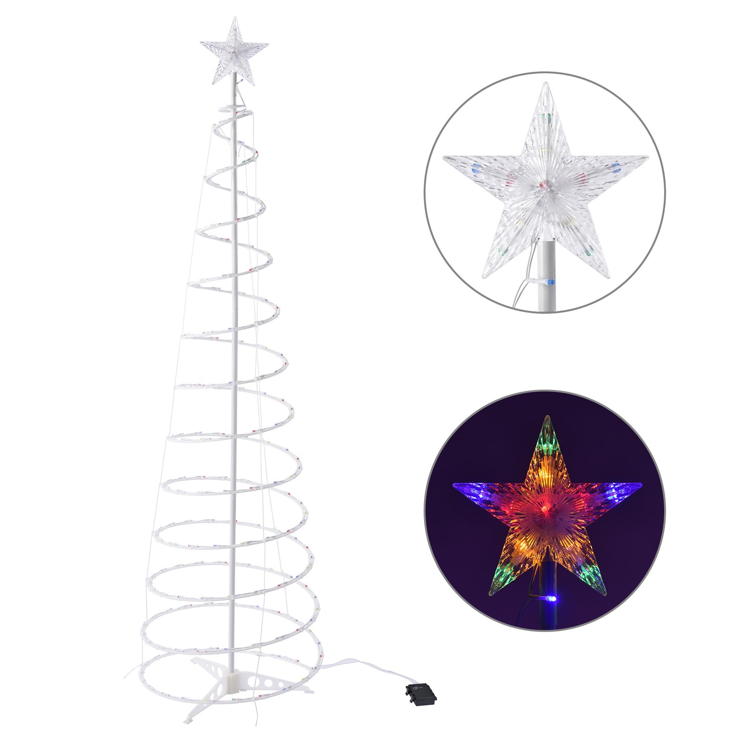 LED Spiral Christmas Tree Light Outdoor Decoration