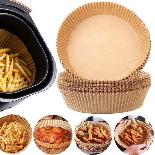 Air Fryer Paper Food Disposable Paper Liner Airfryer Kitchen Cookers Oil-proof Barbecue Plate Steamer Fryer Baking Accessories
