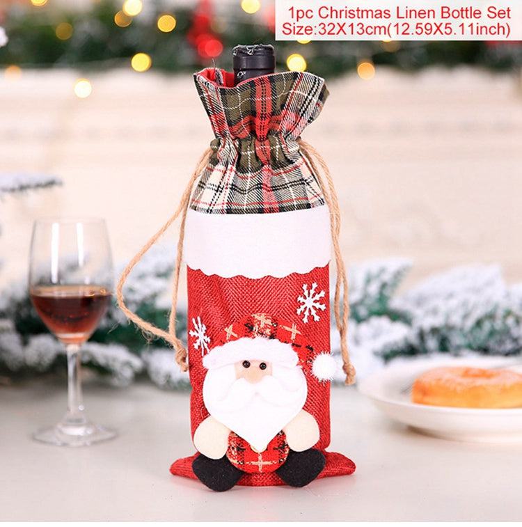 Christmas Decorations Wine Bottle Socks