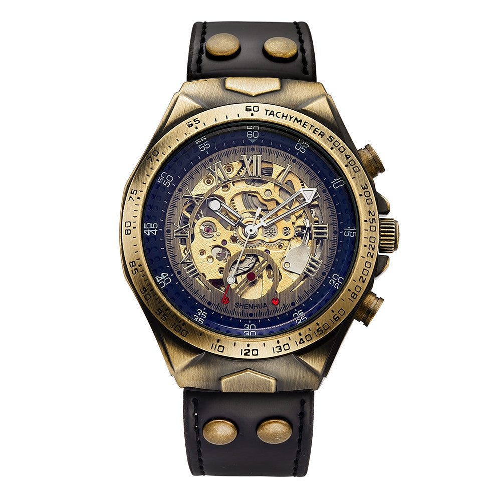 Fashion Men's Casual Bronze Automatic Mechanical Watch