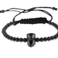 This is a Black matte agate stone Men Bracelet