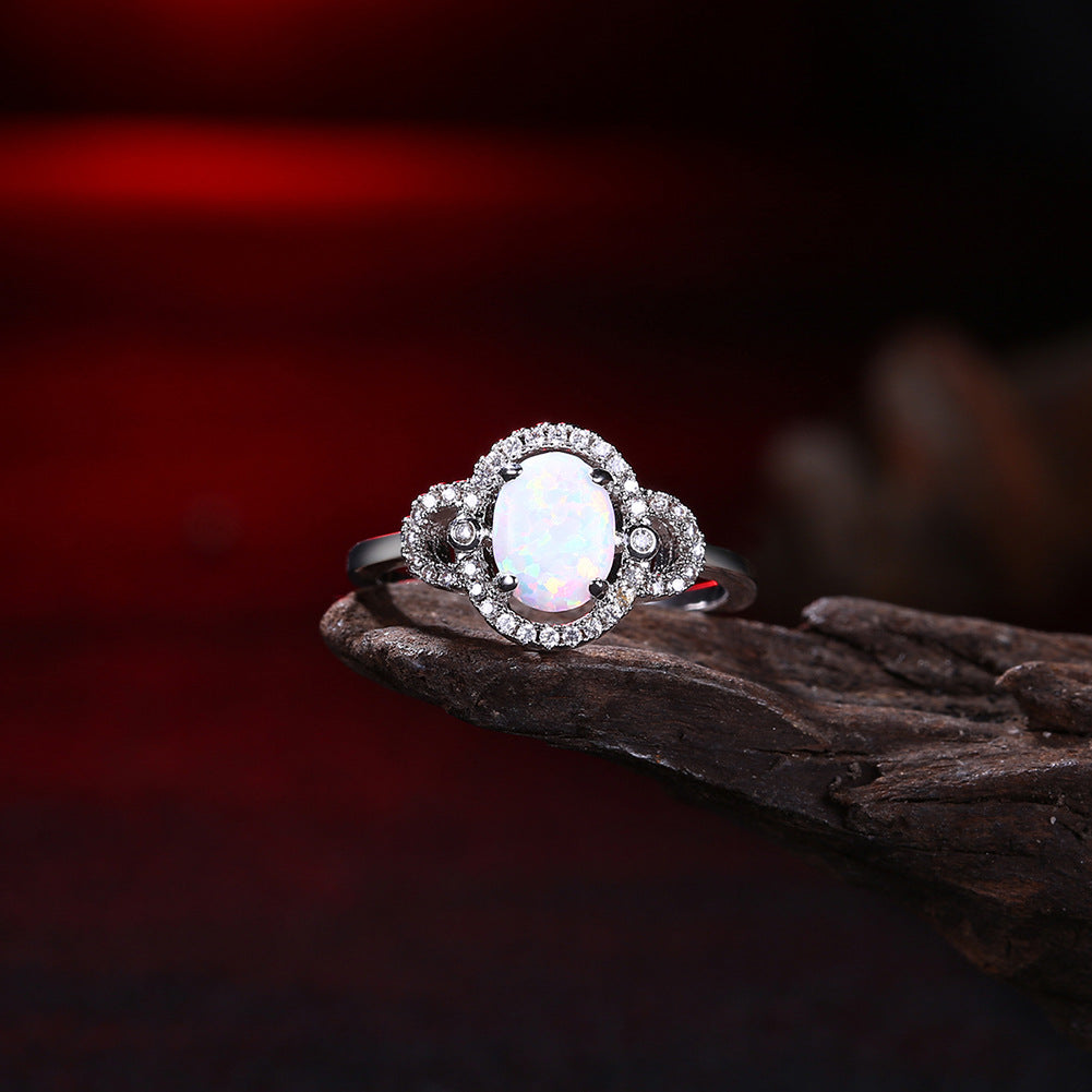 Round Opal Ring