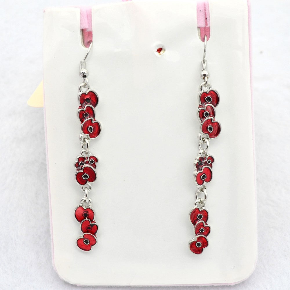 This is a Red Dripping Earrings