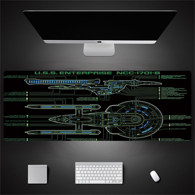 Industrial Style Tech Oversized Seam Keyboard Mouse Desk Pad