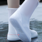 New White PVC High Top Reusable Women's Water Resistant Shoes Foot Cover
