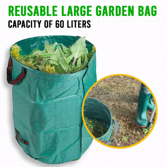 This is a Plastic Green Garden Bag