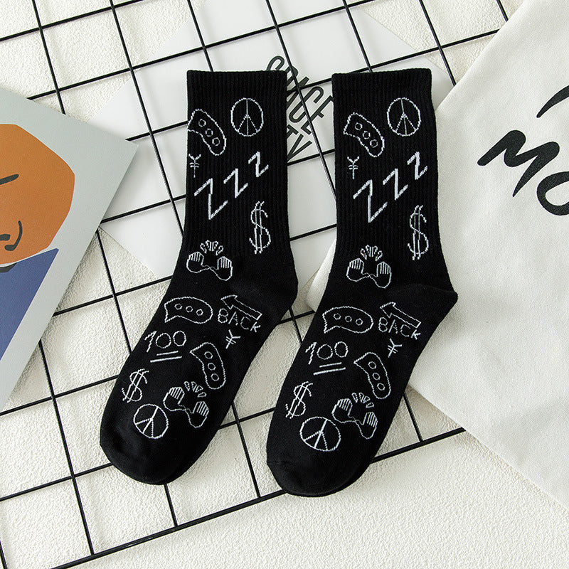 High Top And High Street Letter Socks