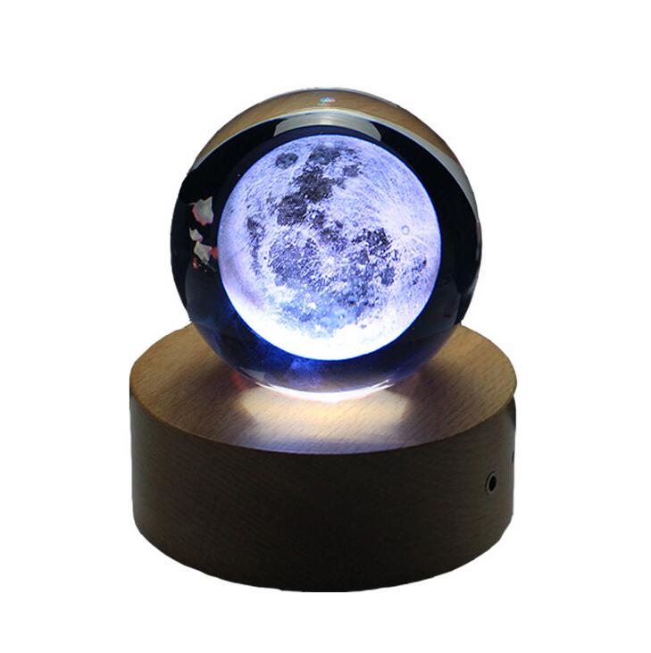 Moon Crystal Ball 3D Laser Home Decoration Accessories