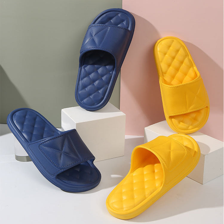 Summer Slippers Plaid Design Bathroom Slippers For Women Shoes