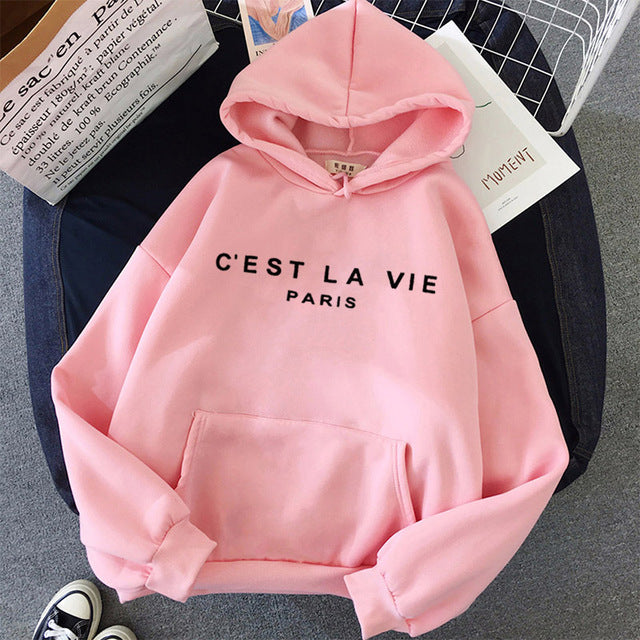 Winter Women's Hoodies Full Sleeve Hoodie Letters Print