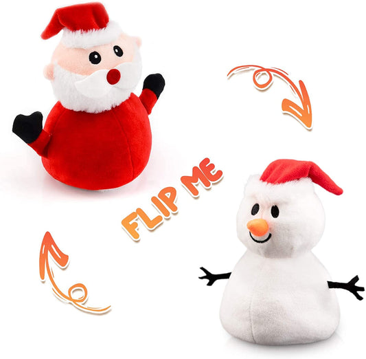 Santa Plush Snowman Plush Toy Reversible Christmas Santa Claus