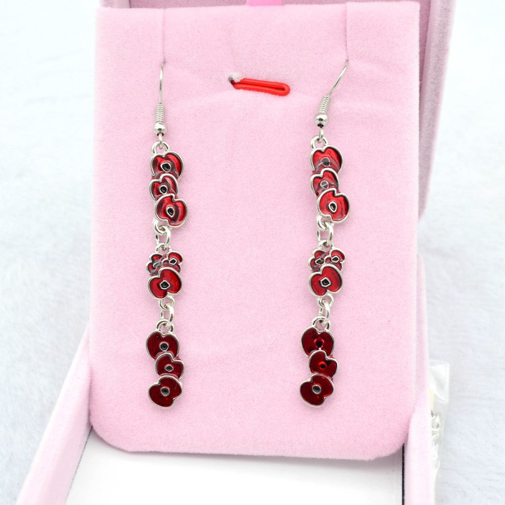 This is a Red Dripping Earrings