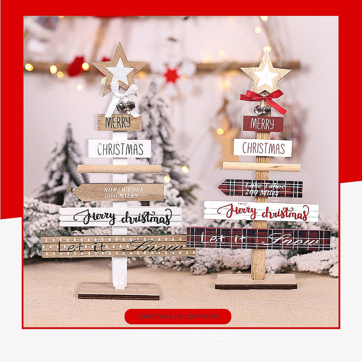 Christmas decorations with English letters