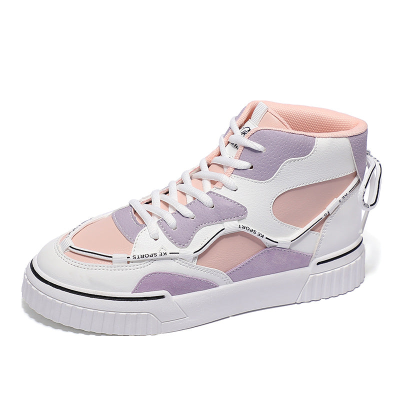 This is a Women  High Top White Shoes