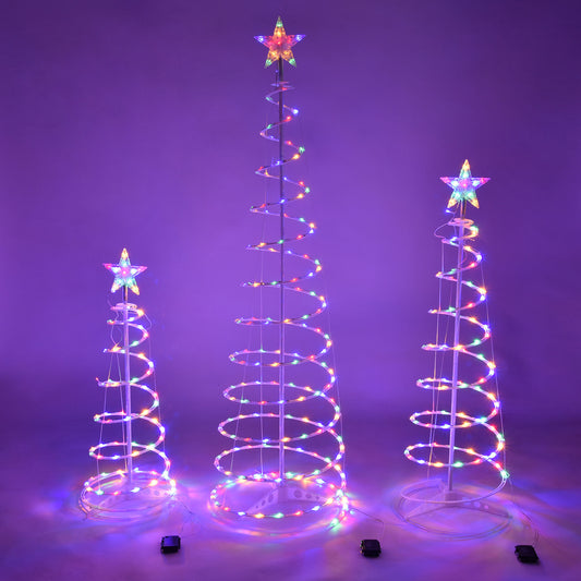LED Spiral Christmas Tree Light Outdoor Decoration