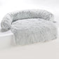Pet Sofa Dog Bed Calming Bed Long Plush Winter Warm Kennel Pet Cat Sofa Cushion Blanket Sofa Cover Furniture Protector