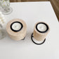Retro Wooden Wrought Iron Candle Holder Home Accessories Ornaments