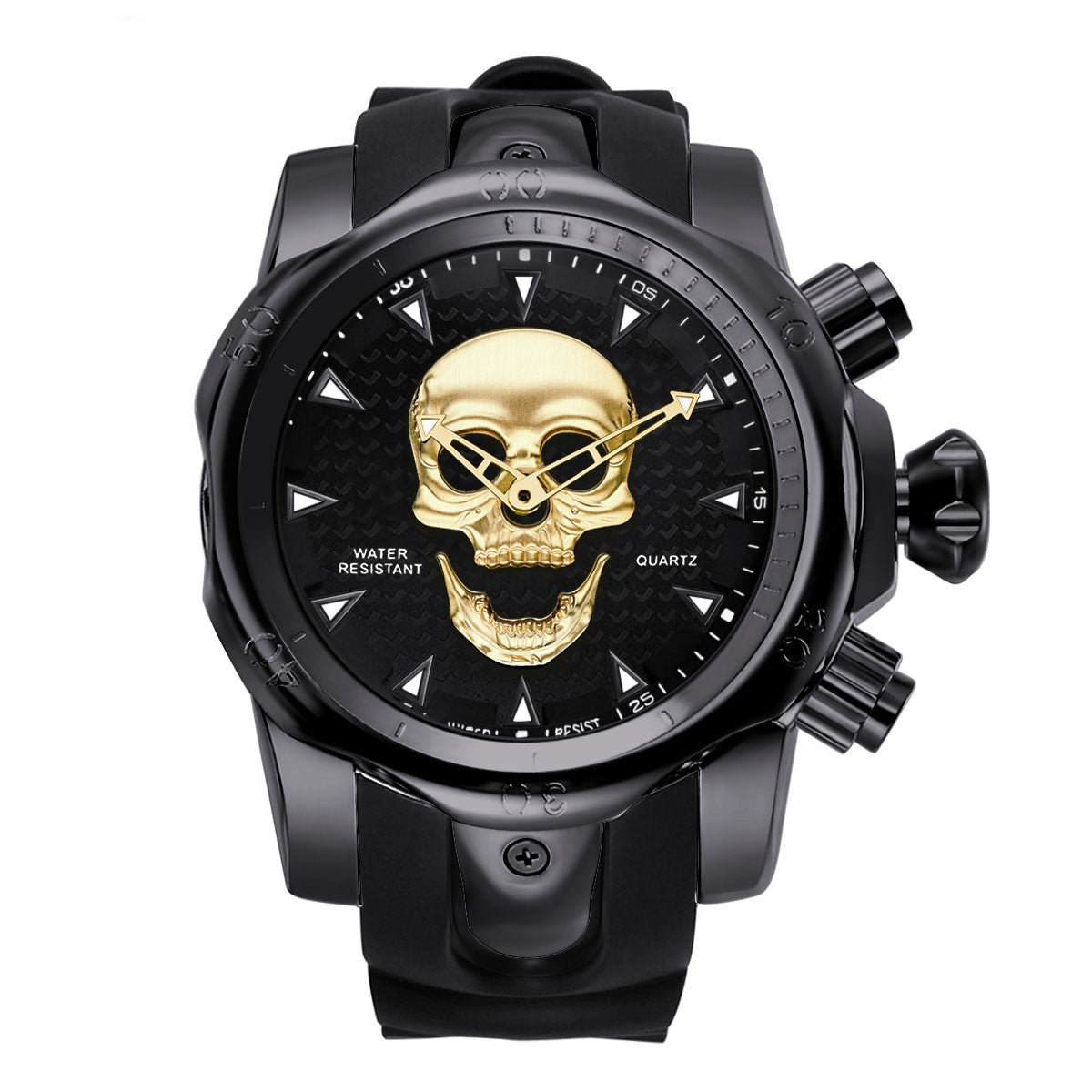 Men's Sports Fashion Skull Pattern Waterproof Watch