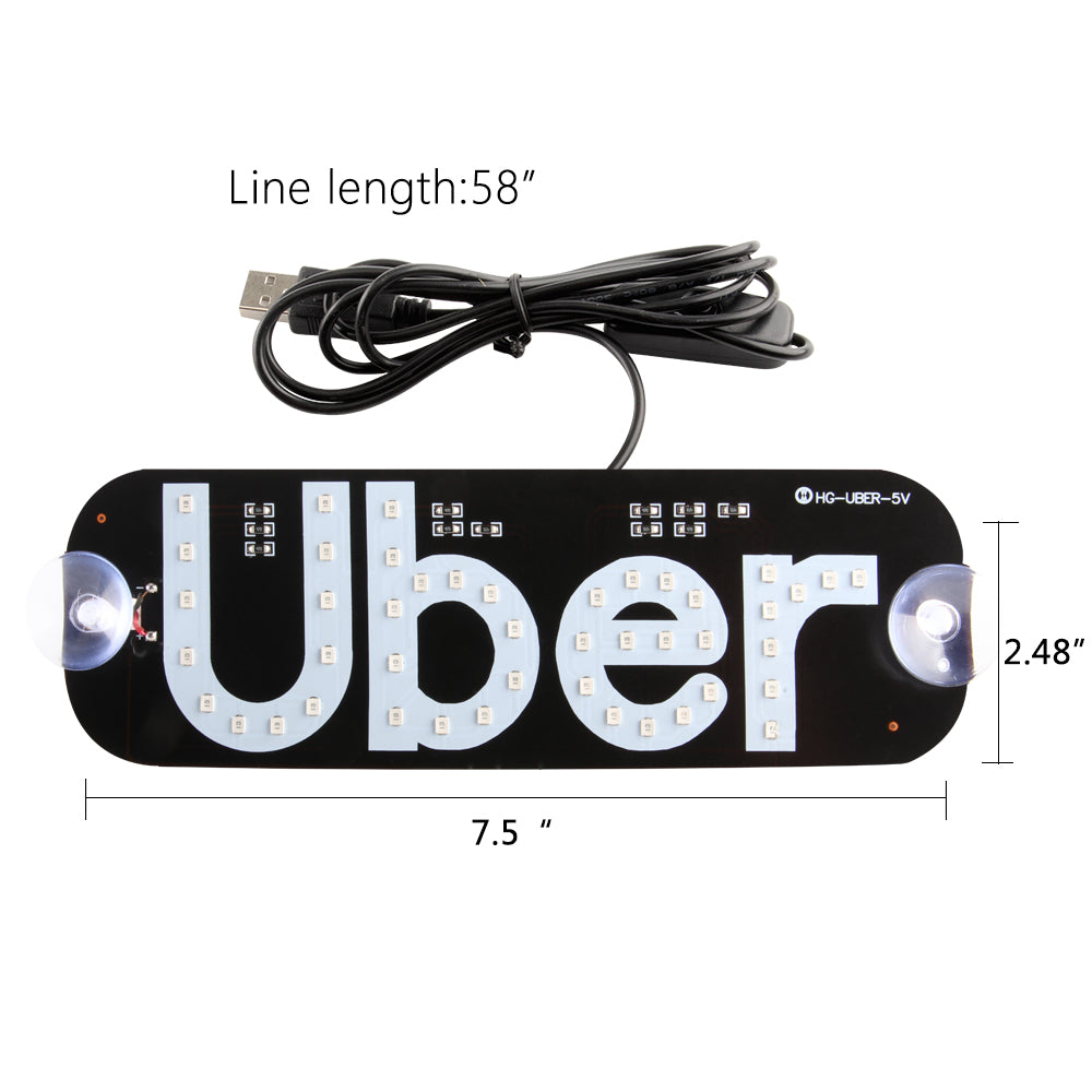 Car LED Indicator Light With  Cigarette Lighter Instrument Light Taxi Uber TAXI Empty Car